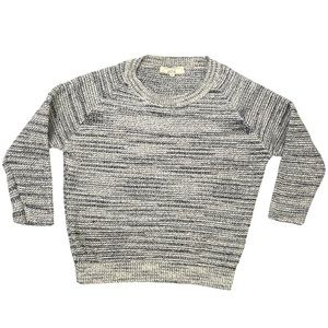 Vanessa Bruno Athe Gray Sweater Cotton Chunky Knit Marled Fishermancore SZ 6